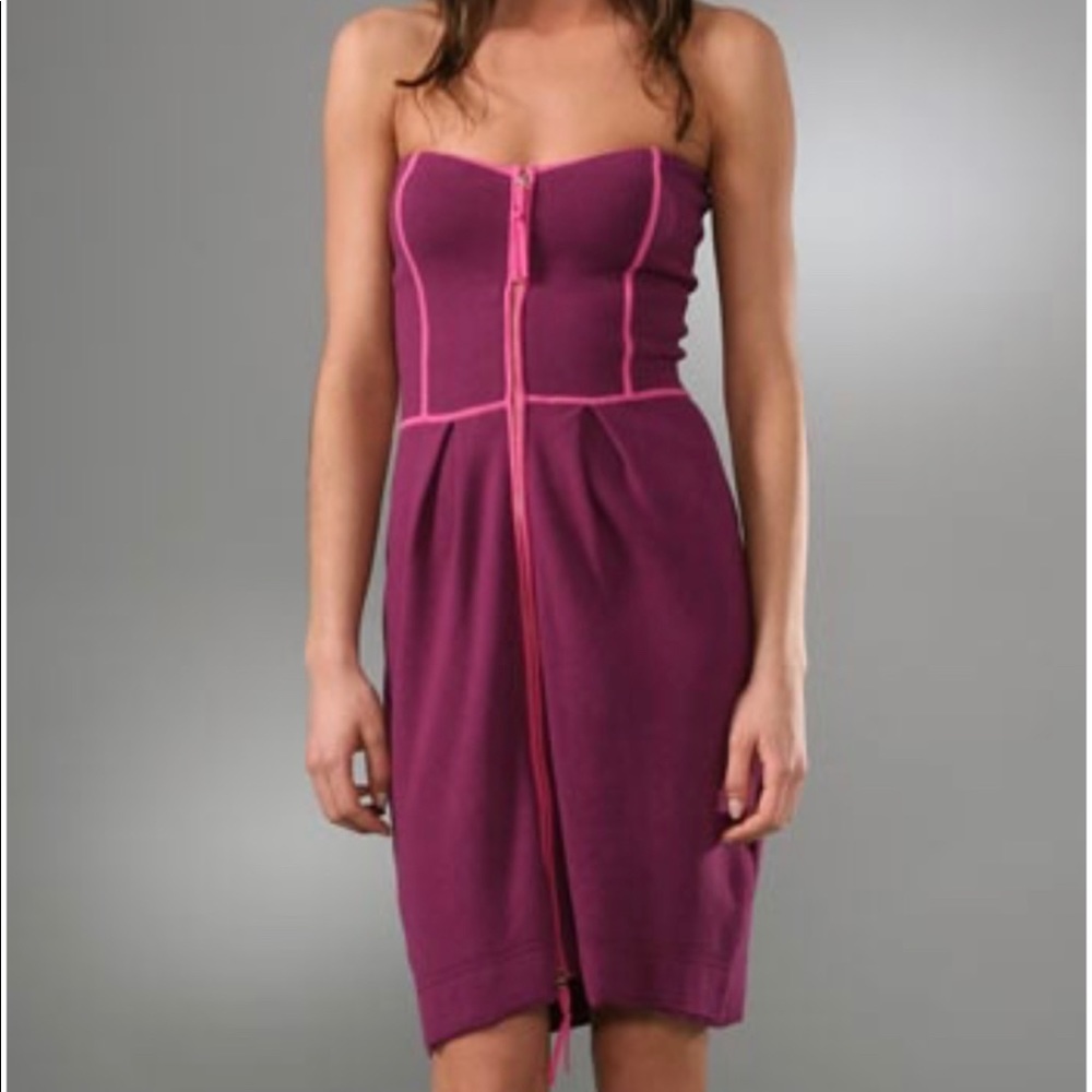 Milly Strapless Color Block Knit Dress Size S/P
